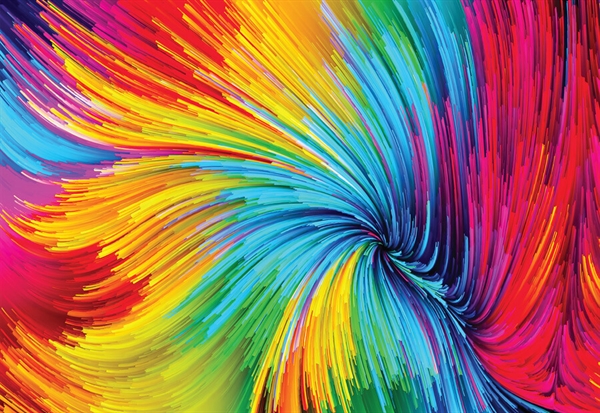 Billede af Colorful Paint Swirl