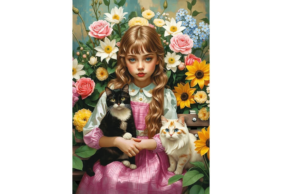 The Girl with the Cats