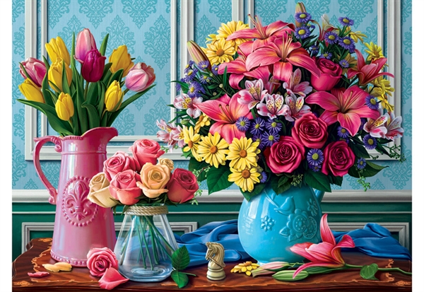 Se Flowers in Vases hos Puzzleshop