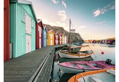 Boathouses in Smögen, Sweden