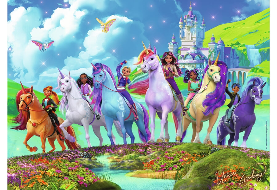 Ravensburger Puslespil - Unicorn Academy - Xxl - 200 Brikker