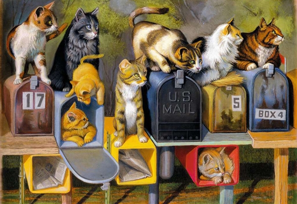 Se Cat's Got Mail hos Puzzleshop