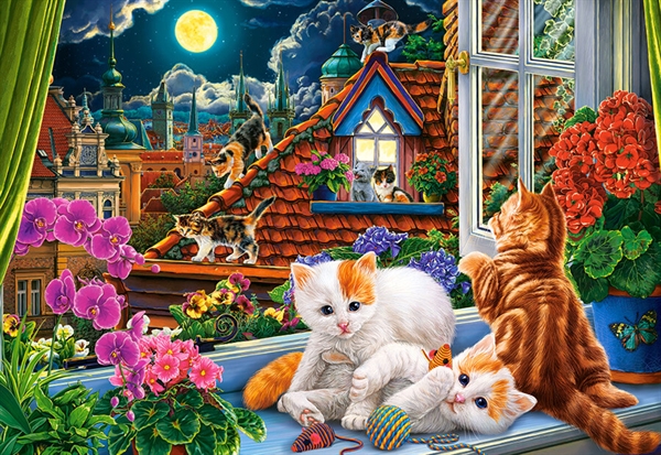 Se Kittens on the Roof hos Puzzleshop