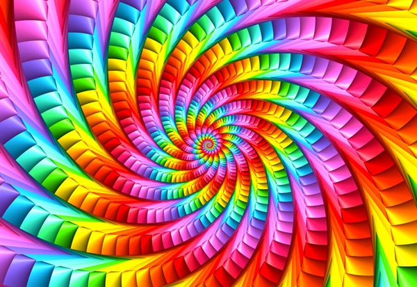 Se Psychedelic Rainbow Spiral hos Puzzleshop