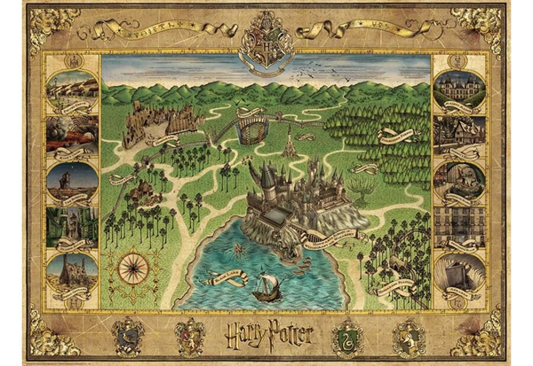 Billede af Harry Potter - Map of Hogwarts hos Puzzleshop