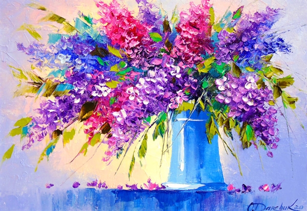 Se Bouquet of Lilacs in a Vase hos Puzzleshop
