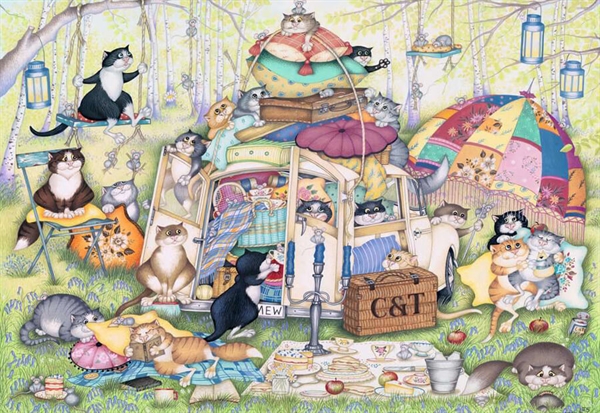 Se Crazy Cats - Lazy Summer Afternoon hos Puzzleshop