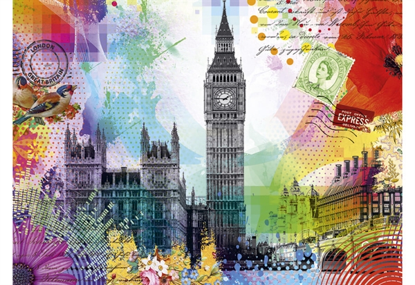 Billede af London Postcard hos Puzzleshop