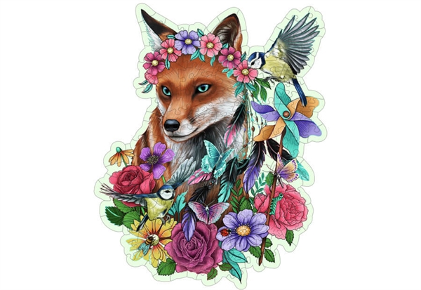 Billede af Colorful Fox (træ) hos Puzzleshop