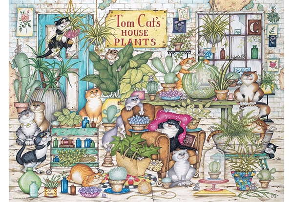 Se Crazy Cats - Tom Catâs House Plants hos Puzzleshop