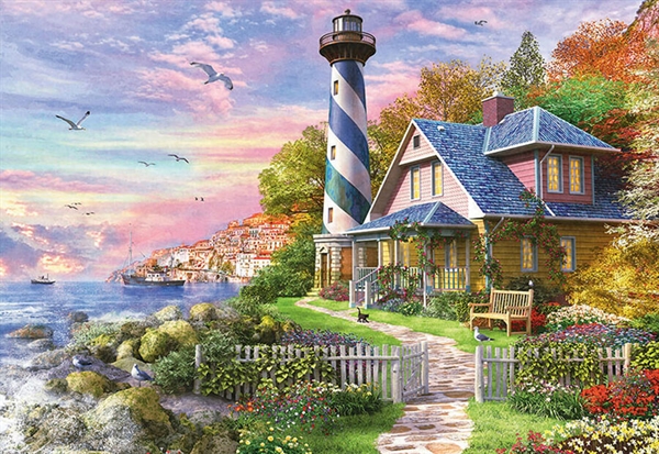 Billede af Lighthouse at Rock Bay hos Puzzleshop