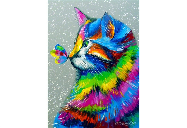 Se Bright Cat and Butterfly hos Puzzleshop