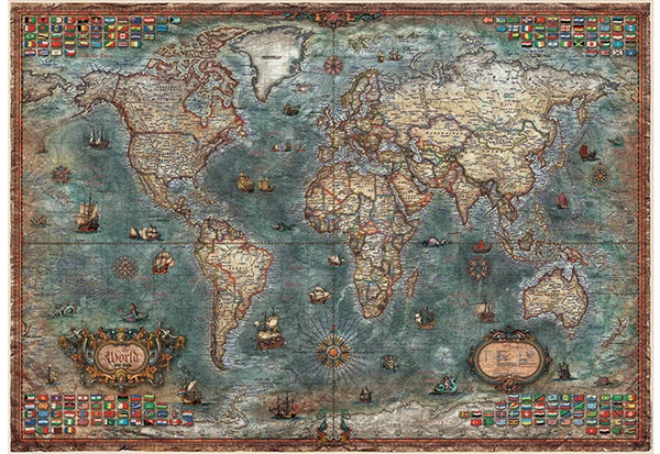 Se Historical World Map hos Puzzleshop