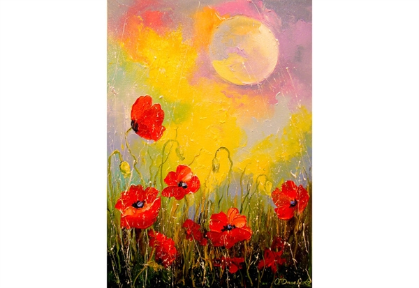 Se Poppies in the Moonlight hos Puzzleshop
