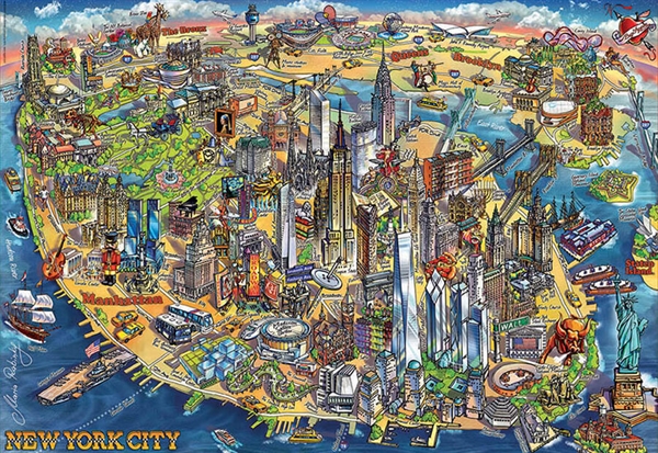 Se New York Map hos Puzzleshop