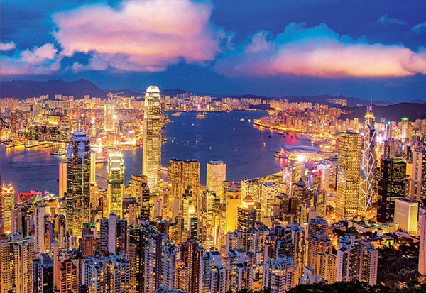 Se Hong Kong Skyline (Neon) hos Puzzleshop