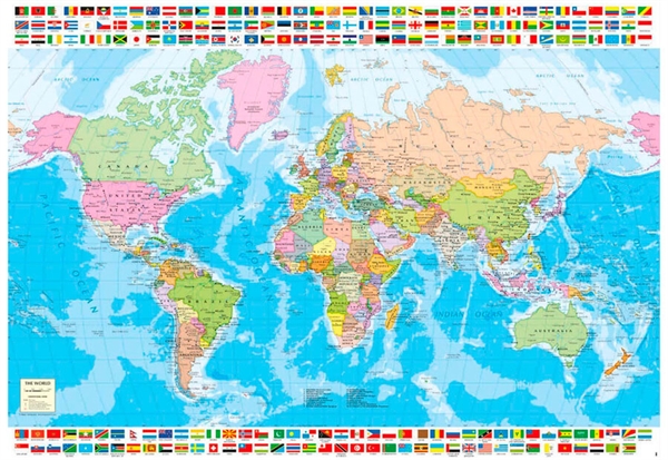 Billede af Political World Map