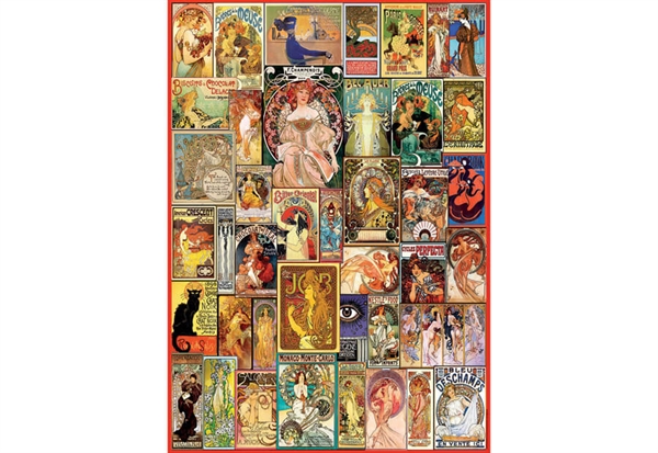 Se Art Nouveau Poster Collage hos Puzzleshop