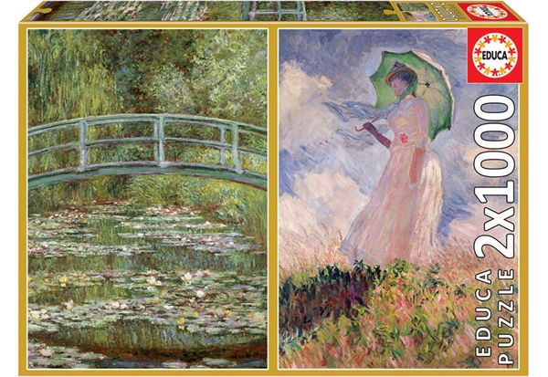 Billede af Claude Monet (2 x 1000 brikker)