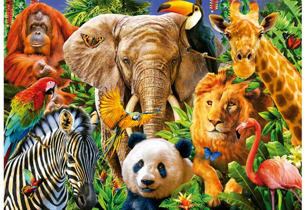 Billede af Wild Animal Collage hos Puzzleshop