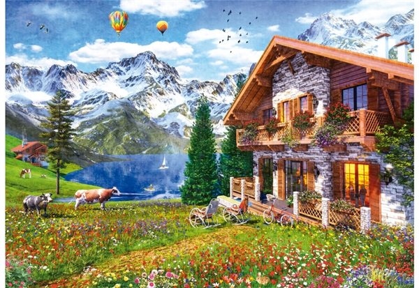 Billede af Chalet in the Alps hos Puzzleshop
