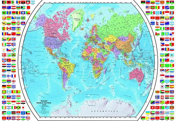 Billede af Political World Map hos Puzzleshop