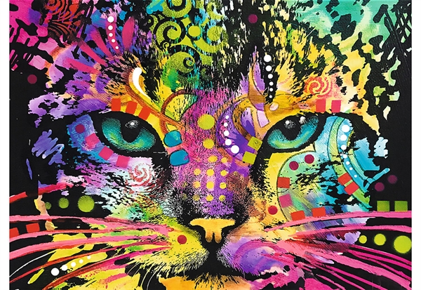 Billede af Colorful Cat (træ)