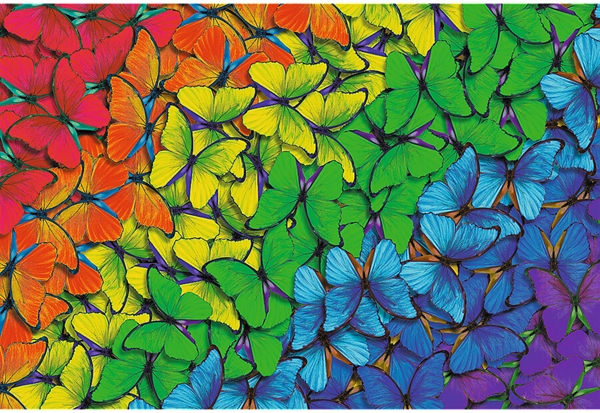 Se Rainbow Butterflies (træ) hos Puzzleshop