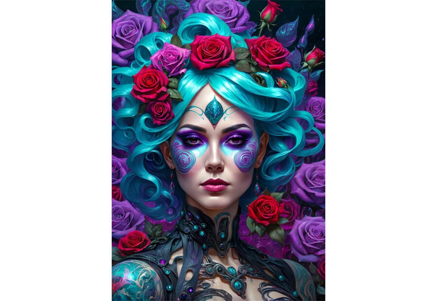 Gothic Flowers Portrait