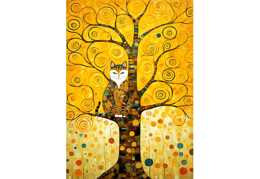Gustav Klimt's Cat in the Tree of Life