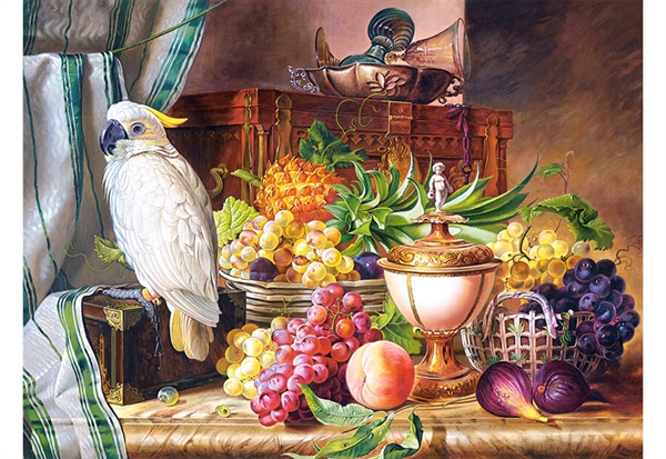 Billede af Still Life with Fruit and a Cockatoo