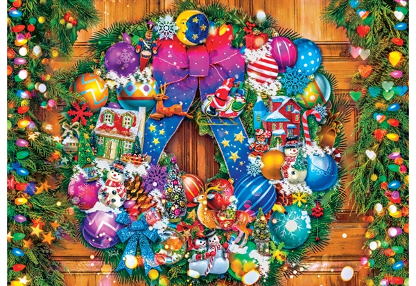 Vintage Ornament Wreath (Glitter)