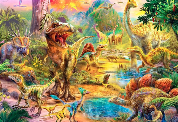 Billede af Landscape of Dinosaurs