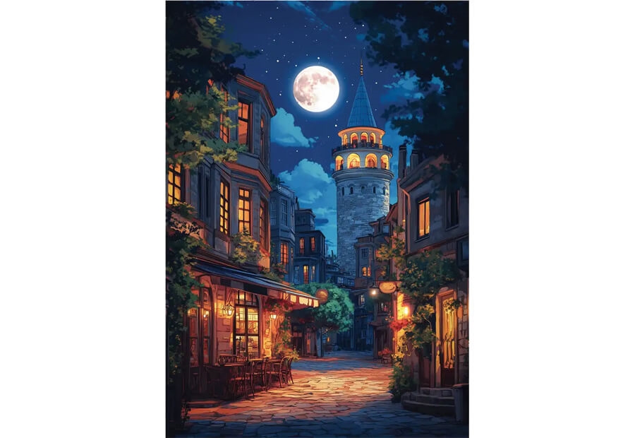 Galata at Full Moon