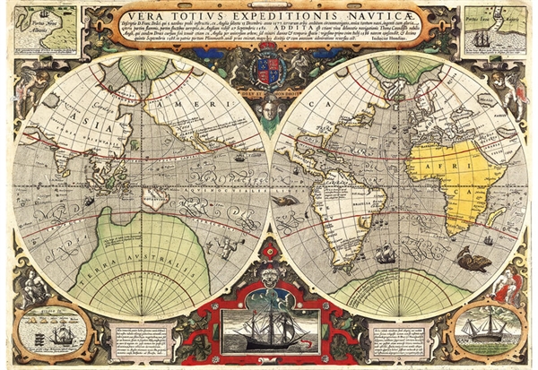 Se Antique Nautical Map hos Puzzleshop