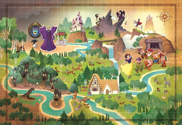 Billede af Disney Story Maps - Snow White hos Puzzleshop