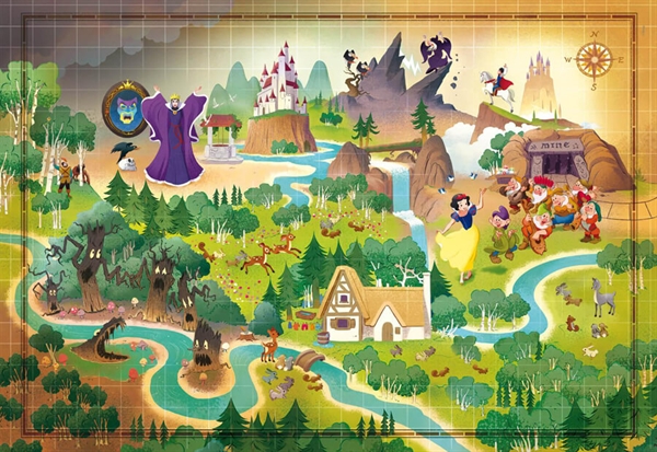 Billede af Disney Story Maps - Snow White hos Puzzleshop