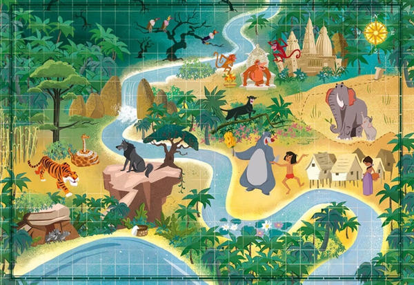 Billede af Disney Story Maps - The Jungle Book