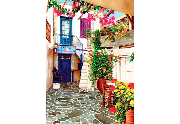 Se Courtyard with Flowers hos Puzzleshop