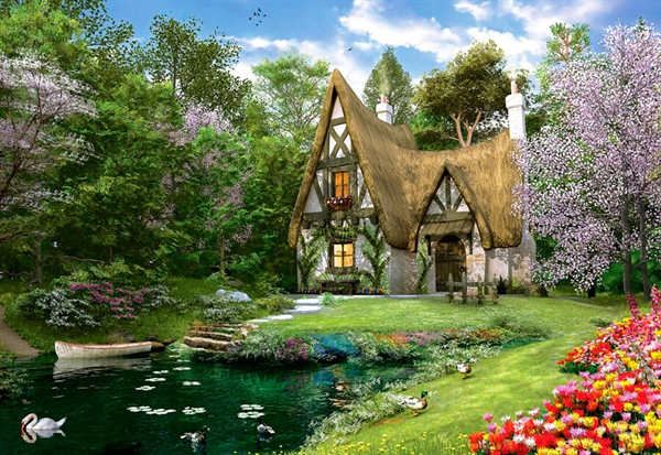 Se Spring Lake Cottage hos Puzzleshop