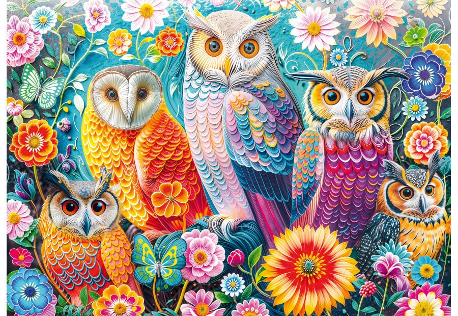Owls and Flowers