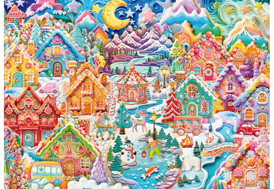 Colourful Christmas Cookie Town