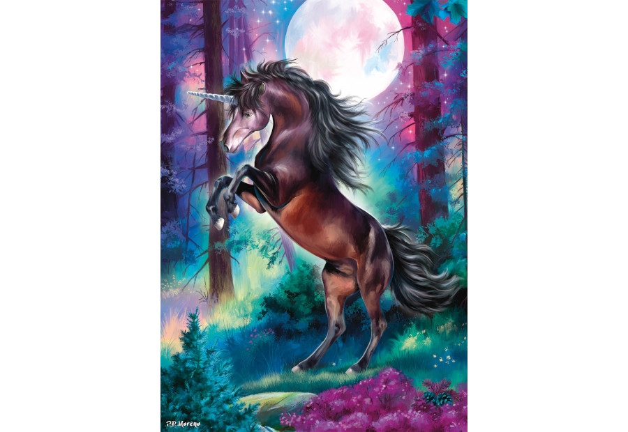 Unicorn in Full Moon