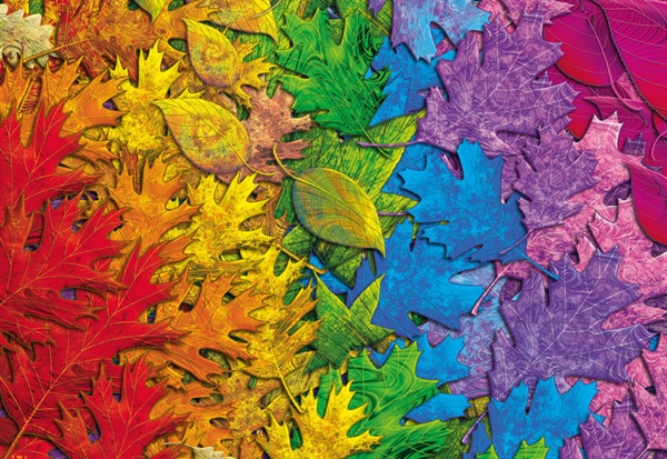 Se Colourful Leaves hos Puzzleshop