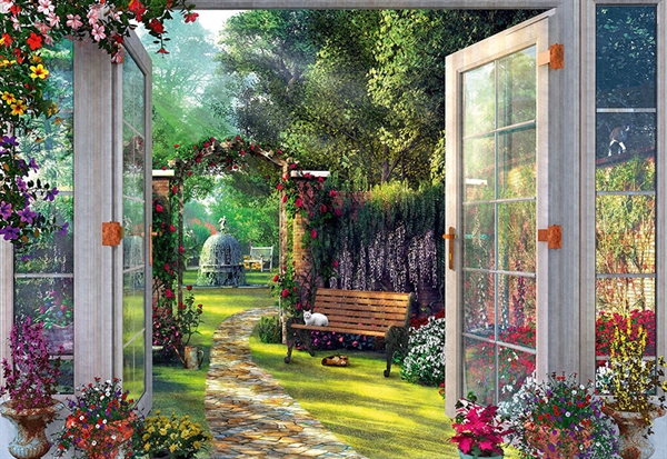 Se View of the Enchanted Garden hos Puzzleshop