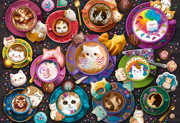 Se Coffee Art Kittens hos Puzzleshop
