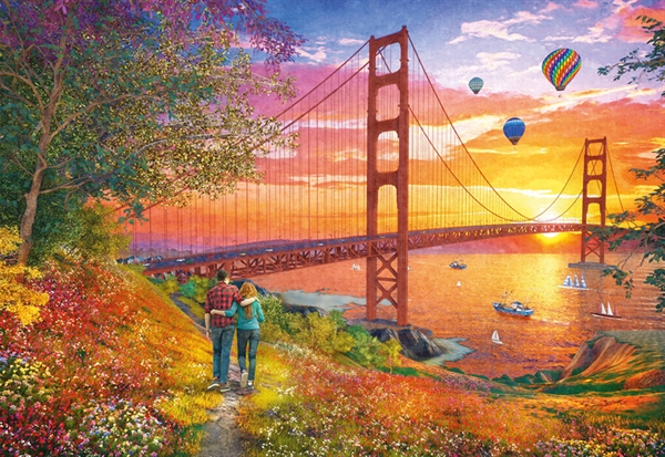 Se Walking to the Golden Gate Bridge hos Puzzleshop