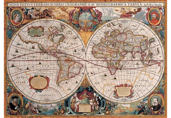 Billede af Antique World Map