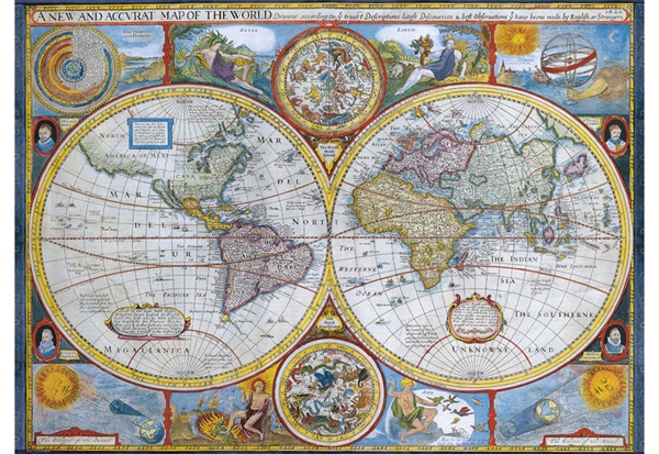 Billede af Antique World Map hos Puzzleshop