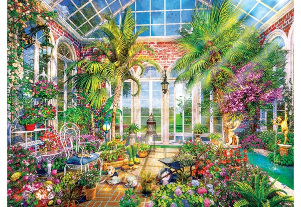 Se Glass Garden Summer Conservatory hos Puzzleshop